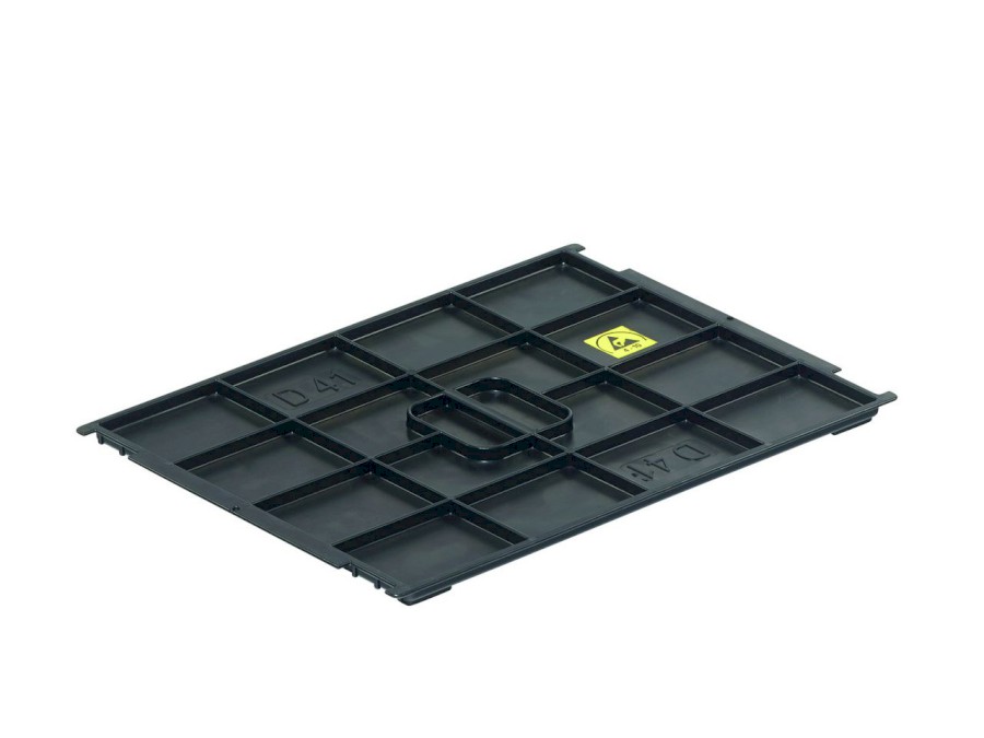 Víko D 41 ESD černé vodivé